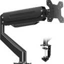 Suptek Single Monitor Mount,Adjustable Gas Spring Monitor Arm Desk Mount Monitor Stand Fits 17 20 22 23 24 26 27 32 33 inch Monitors,Holds up to 22 lbs, Black(MD18) (17"-33")