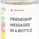 2 x 50 Frienship Capsule Letters Messages in a Bottle - Best Friend Birthday Gifts for Women, BFF, Sister, Bestie - Cute Bestfriend Gift Ideas, Christmas Stocking Stuffers for Women