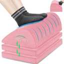 TALSTILA Foot Rest for Under Desk at Work, Under Desk Footrest, Ergonomic 3 Adjustable Heights Footrest, Footrest with Feet Warm Pocket, for Office Desk & Office Chair - Back & Leg Hip Pain Relief (Three Layers, Pink)