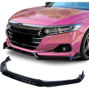 Archaic Front Bumper Lip Compatible with Honda Accord Sedan SE/EX-L/LX/Touring 2018-2022, 4pcs Double-Layer Front Bumper Lip Splitter Under Chin Spoiler Body Kit Lower Sport Spoiler