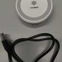 MagSound MagBeat Bluetooth Speaker with Magnetic Wireless Charger (Titanium), Portable Stereo Sync TWS, Booming Bass, Up to 10H, IPX7 Waterproof, Gift for Men