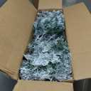 6 FT Prelit Snow Flocked Christmas Tree, Artificial Spruce Christmas Tree with 250 Warm White LED Lights, 600 PVC Branch Tips, Easy Assembly/Metal Stand/Hinged Branches Decoration