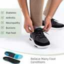 Men's Orthopedic Walking Fashion Sneakers: Breathable Sneakers for Mens, Stability Supportive Walking Shoes for Neuropathy, Cushioned Canvas Shoes for Plantar Fasciitis Black Size 42