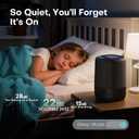 Air Purifiers for Bedroom with High Efficiency Filter Up to 1076 Ft for Pet Hair, Odors, Pollen, Smoke, Compact Air Cleaner with 3 Speeds, Timer, Aroma Quiet 360Intake Filter, Black