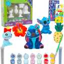 Stitch Paint Your Own Figurines Set - Bundle with DIY Painting Set of Lilo & Stitch, Stickers, More | Disney Figures Arts & Crafts for Kids, Disney Ceramic Figures to Paint for Kids