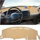 Autorder Beige Dashboard Cover Mat for 1997-2003 Ford F150 F-150/F250/Expedition/F150 Heritage Accessories Dash Cover Upgrade Polyester Dash Mat Sunshade Glare UV Rays Protector