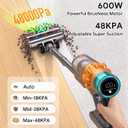 REBANIC Cordless Vacuum Cleaners for Home,8-in-1/65Min/600W/48Kpa Powerful Suction,Self-Standing Cordless Stick Vacuum Cleaner,Lightweight Anti-Tangle Rechargeable Vacuum for Floor/Carpet/Pet Hair/Car