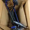 Drive Medical 10257BL-1 4 Wheel Rollator Walker With Seat, Steel Rolling Walker, Height Adjustable, 7.5" Wheels, Removable Back Support, 300 Pound Weight Capacity, Blue