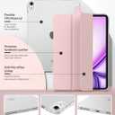 MoKo for iPad Air 11 Inch Case 7th/6th Generation M3/M2 2025/2024, iPad Air 5th/4th Gen 10.9" 2022/2020, Translucent Frosted Soft TPU Back Cover, Slim Protective Cover,Auto Wake/Sleep,Light Pink