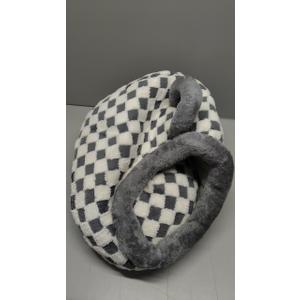 Dog Bed Cat Bed (Grey, m) Dog Bed Cat Bed Medium with Large Indoor for Small Indoor Outdoor Dogs Cats Fluffy CalmingRound bedsAnxiety Washable -Medium