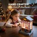 MerryPulse Christmas Snow Globes Musical Santa Snow Globe Lantern with Swirling Glitter, Lighted Snowglobe Music Box with 8 Songs for Christmas Decoration Gifts (TOY SHOP, Multicolor)