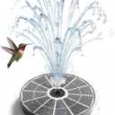 AISITIN 3.7W Solar Bird Bath Fountain Upgraded 6.3" Solar Glass Panel, Solar Powered Fountain Pump with Integrated Bracket & Storage for Bird Bath, Pond, Garden, Aquarium and Outdoor