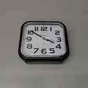 Non-Ticking Quiet Analog Alarm Clock, Soft Alarm Clock, Beep Sound, Increased Volume, Snooze and Battery Operated Light, Easy Adjustment, Black (Great for E)