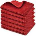 Dish Cloths Set of 6 Pcs Red