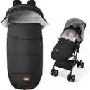 Bemece Warm Bunting Bag, Universal Winter Stroller Cover with Zip, Windproof Stroller footmuff for Baby Buggies Pushchair, Machine Washable