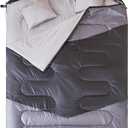 oaskys Double Sleeping Bag for Adults with 2 Pillows - Queen Size XL Waterproof Sleeping Bag for All Season Camping Hiking Backpacking 2 Person Sleeping Bags for Cold Weather & Warm 59"x 86.6"