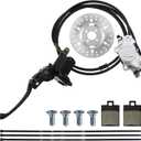 PRO BAT Hydraulic Rear Disc Brake Caliper Master Cylinder with Brake disc and Pads for GY6 for 150cc 200cc 250cc Taotao Coolster Roketa Peace SunL Chinese ATV Quad 4 Wheeler Dune Buggy Go Kart