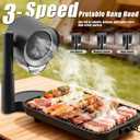 Portable Range Hood, 3-Speed Kitchen Exhaust Fan with 4" Height & 30-120 Tilt, Detachable Oil Cup & Dual Filters(2), for RV, Apartment Cooking, Indoor BBQ,Hot Pot