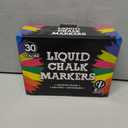 30 Pack Liquid Chalk Markers for Blackboard, Dry Erase Markers Pens for Chalkboard Calendar Window Car Glass, 6mm Reversible Tip, Dust-Free Chalk Pens for School Kids Bistro Businesses Restaurants