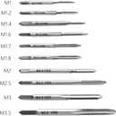 11PCS Mini Screw Tap Set Metric Thread Machine Taps Kit HSS Hand Thread Wire Taps Adjustable Tap Wrench Tool for Clocks and Watches Tapping