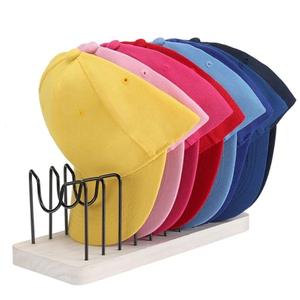 Outink Hat Organizer for Baseball Caps, Hat Rack Stand for 10 Hats Wood Metal Hat Holder Storage Baseball Cap Organizer for Closet Dresser Desk (White, 1 Pack)