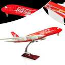 Large Model Airplane 1:160 A380 Model Plane Model for Adults with LED Light for Gift and Decoration