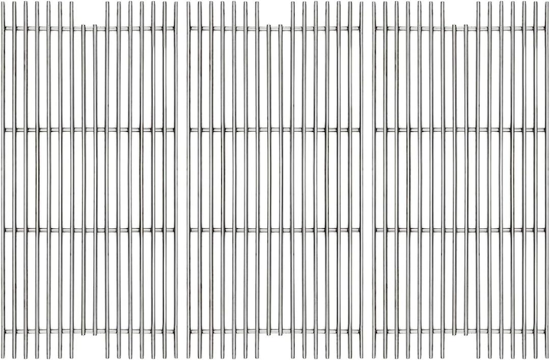 Hongso 304 Stainless Steel Grid Grates 54911 Replacement for VGBQ 30" T Series, VGBQ 41" T Series, VGBQ 53" T Series, VGBQ300T, VGBQ0302T, VGBQ3002RT, VGBQ4103RT Gas Grill, 23 1/4" x 11 1/2", 3 Pack