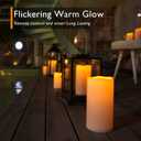 Homemory 10" x 4" Large Waterproof Outdoor Flameless Candles with Remote Control and Timer, Battery Operated Flickering LED Pillar Candles for Outdoor Larterns, Porch, Long Lasting, Set of 4