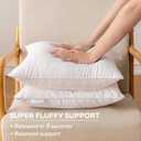 Oubonun 18x18 Inches Pack of 2 Throw Pillows Inserts, White Square Cushion Inner Soft Fluffy Plump Stuffer Pillows Inserts for Sofa Bed Couch