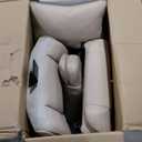 COLAMY Office Chair with Footrest, Ergonomic High Back Design Executive Computer Desk Chair with Removable Lumbar Pillow, 90-135Reclining, Thick Bonded Leather for Home Office Work Comfort, Khaki