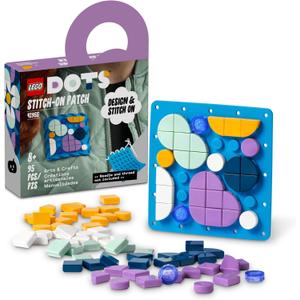 LEGO DOTS Stitch-on Patch 41955 DIY Craft Decoration Building Toy Set for Girls, Boys, and Kids Ages 8+; Customizable Fashion Kit for Arts-and-Crafts Fans (95 Pieces)