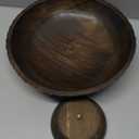 EDHAS Mango Wood Decorative Wooden Bowl Hand Carved Home Decor for Dining Table Center, Living Room, Kitchen Dcor (12" x 12' x 4.75")