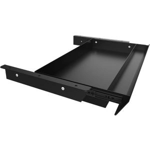 Large Under Desk Mounted Sliding Drawer with Pencil Tray and 60 Degree Tilt Panel to Pull Out, 22'' Long & 13'' deep Large Storage Organizer for Sit Stand Workstation