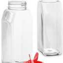 2 Pcs Large Seasoning Shaker  32oz Storage Seasoning Containers  Large Spice Shakers with Holes and Lids Dual Shake, Clear Jars with Airtight Seal, Unique Shape for Loose Leaf Tea, Rubs, & Herbs