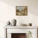 KISSFOX Vintage Venice Canal Canvas Wall Art Impressionist Retro Neutral Italy Cityscape Landscape Framed Wall Art Prints Artwork For Living Room Bedroom Kitchen (8x10 in)