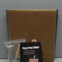 Sliding Pizza Peel, large Pizza Peel Metal Sliding Tray 15" X 13" Making 12 Inch, 304 Stainless Steel Metal Premium Pizza Board with Solid Wood Handle, and Pizza Cutter Wheel