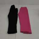 Girls Fleece Lined Leggings Cotton Kids Winter Warm Leggings Thick Thermal Tights Pants (4-5T, Black, Rose Red)