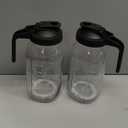 Mason Jar Pitcher Set of 2-64oz (2 Quart) Airtight & Leakproof Glass Pitcher with Lid, Perfect for Storing Breastmilk, Cold Brew, Sun Tea, with Easy-Pour Spout Lid