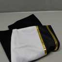 ZLINA Set of 2 Velvet Decorative Throw Pillow Covers Black White Patchwork with Gold Leather Pillow Covers 18 × 18 Inch Cushion Covers Decor Living Room Sofa Bedroom Car