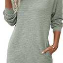 EVALESS Womens Fall Dresses 2026 Long Sleeve V Neck Casual Dress Textured Loose Fit Shift Mini Dress with Pockets (XXL)