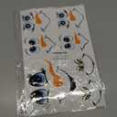 Christmas Face Rub on Transfers Decals Stickers for Crafts Ornaments Large 5 Inch Vinyl Snowman Faces Eyes Pitcher Transparent Decal for Ornaments Glass Drinking Cups Wood Balls (Cute72)