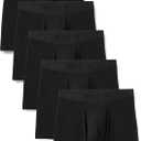 Amazon Essentials Men's Super Soft Modal Boxer Briefs, Pack of 5 (Black)