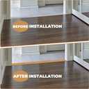 Floor-Transition-Strip Self Adhesive Door-Threshold 36 inch, 0.4'' Rise Thresholds Ramps for Doorways, Edge-Reducer Vinyl-Transition-Strip for Door/Floor(Light Brown)