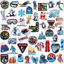 Tigeen 48 Pcs Baseball Iron on Patches Sports Style Embroidered Baseball Bow Patches for Hat Clothes Backpacks Jeans T-Shirts Vest