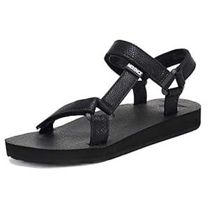 Women's Original Sandals Sport Sandals with Yoga Mat Insole Hiking Sandals Light Weight Shoes U619SLX022-L.BLACK-39/11