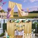 10x10FT Gold Sequin Backdrop Curtain - 2 Panels 5ft(W) x 10ft(H) Wrinkle Free Shimmer Back Drop Cloth, Glitter Backdrop Drapes for Photography, Birthday, Wedding, Graduation Background