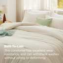 Bedsure Oversized Queen Comforter Set, Cream Soft Prewashed Bedding for All Seasons, 3 Pieces GentleSoft Bed Set, 1 Lightweight Comforter (98"x98") and 2 Pillowcases (20"x26")