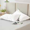 Love's cabin Satin Pillowcase for Hair and Skin, Similar to Silk Pillow Cases for Women, Pillow Case Queen Size Set of 2, Satin Cooling Pillow Cover with Envelope Closure, 20x30 Inches, Ivory