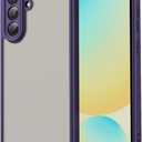 4 x Case for Samsung Galaxy S24 FE,Translucent Matte Hard PC Back & Soft TPU Bumper Protective Phone Cover with Dropproof,Anti-Fingerprint,Slim Frosted Case,Purple