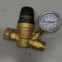 RV Water Pressure Regulator with Adjustable Handle, Upgraded Brass Lead-Free RV Water Pressure Regulator with Gauge, Fit for RV Water Pressure Adjust